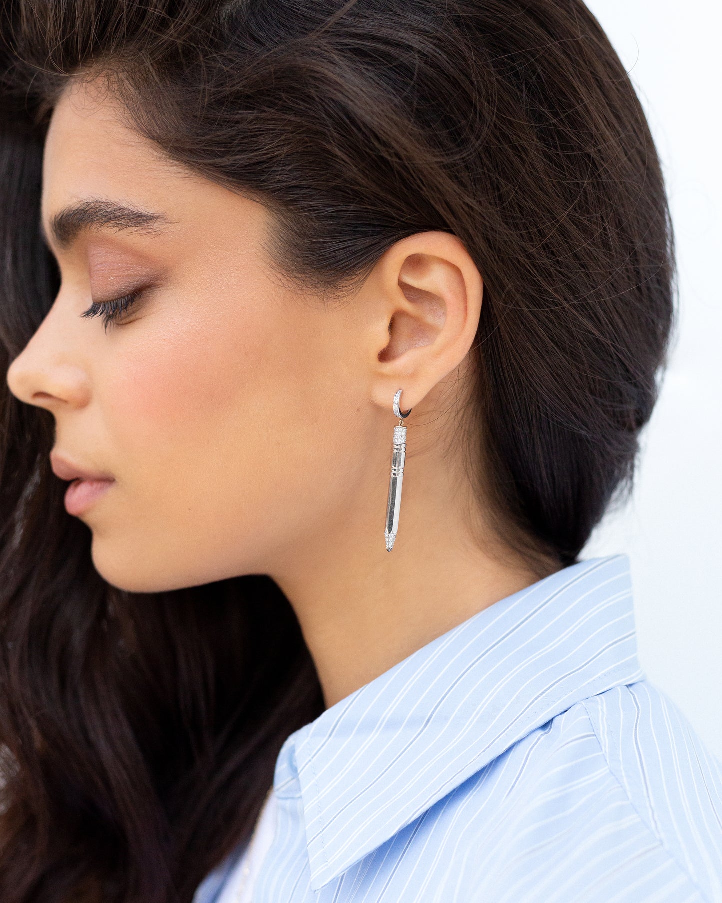 Expression Midi Vertical Earrings