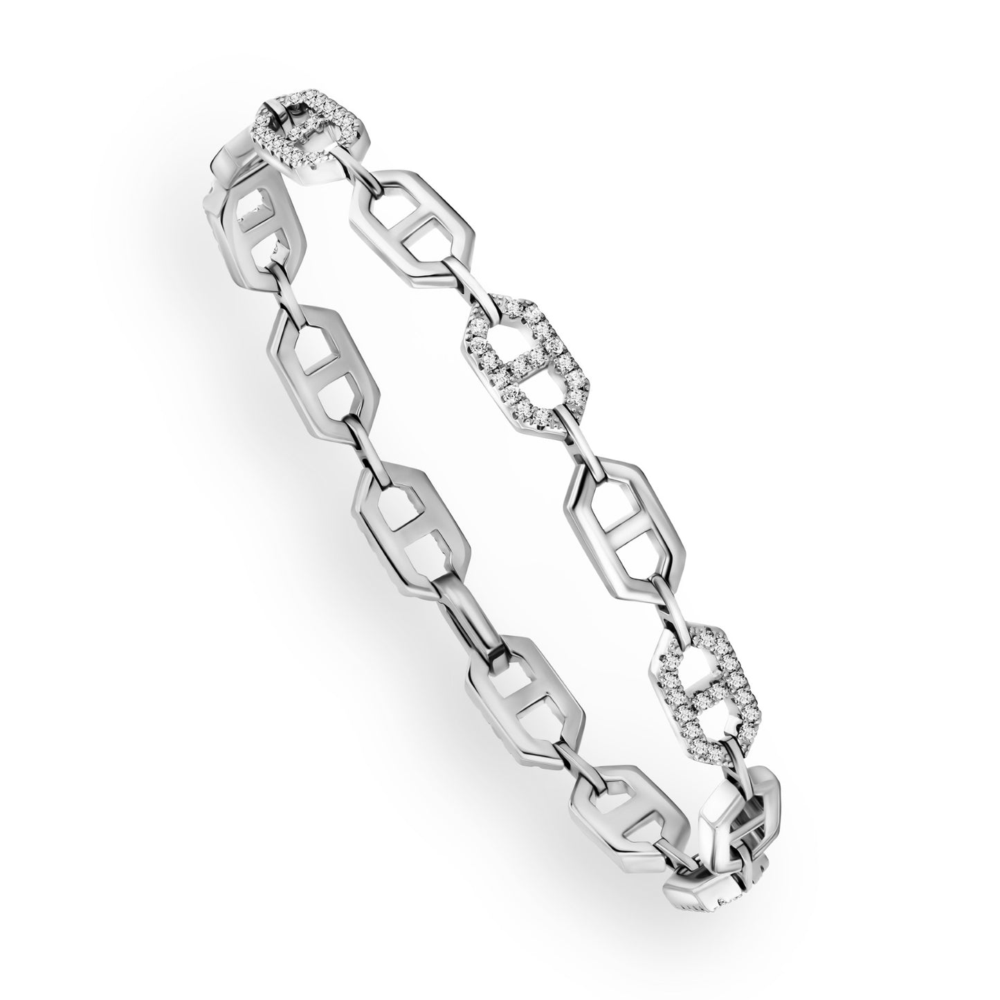 The Hexpression Bracelet ™️, Midi, Alternating Diamonds