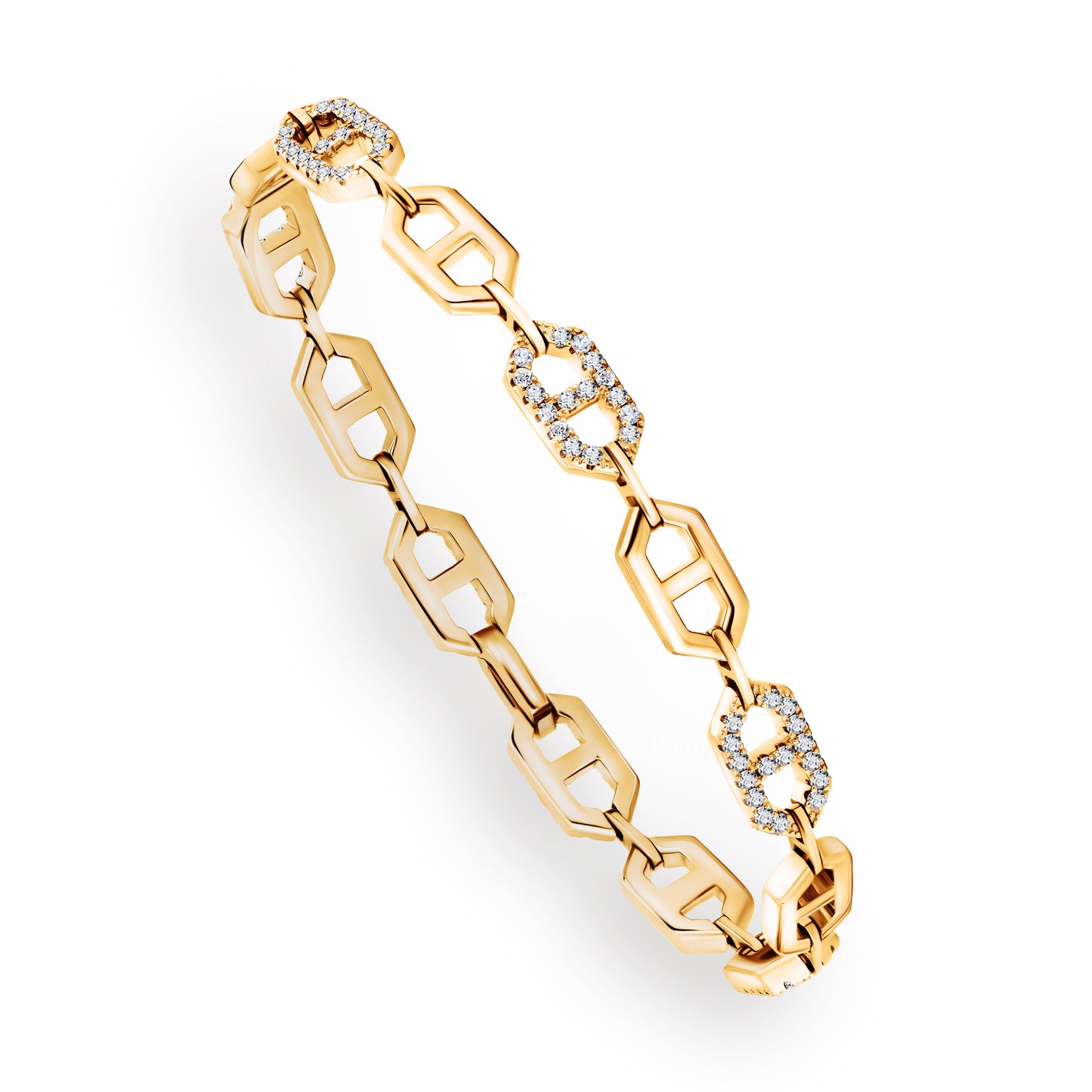 The Hexpression Bracelet ™️, Midi, Alternating Diamonds