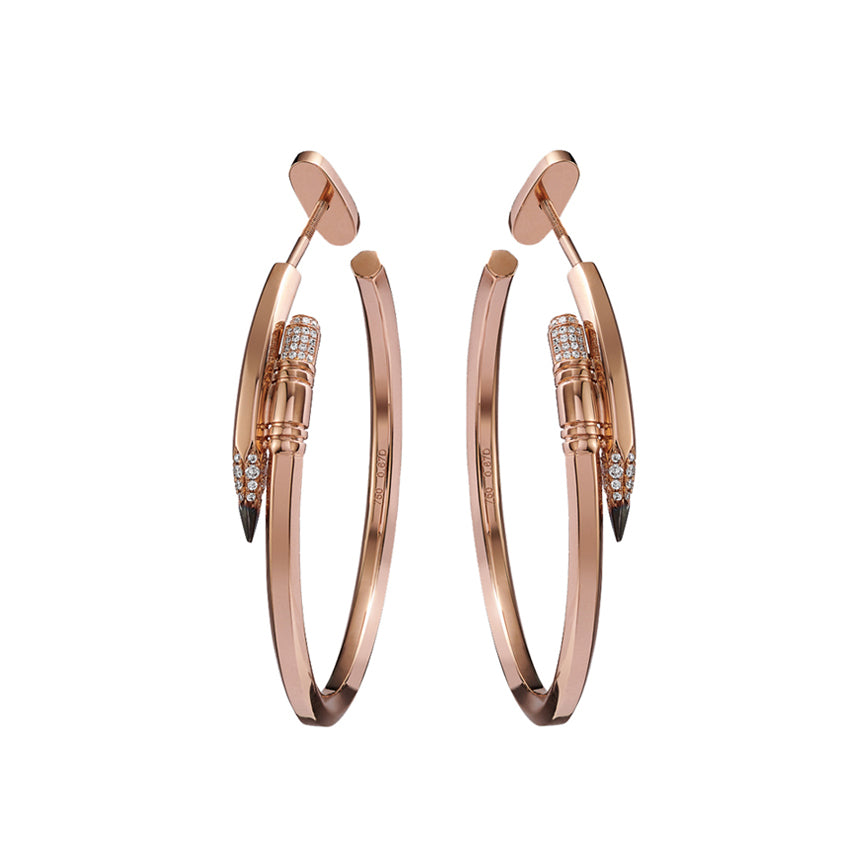 18k Gold Hoop Earrings image 1