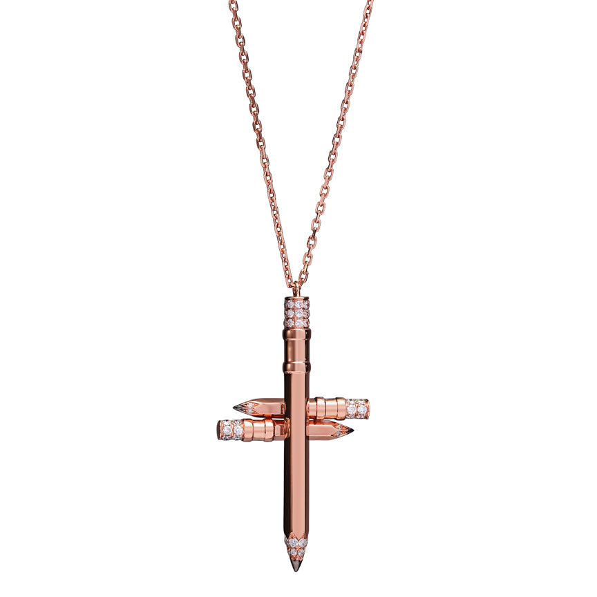 18k Gold Cross Necklace image 1