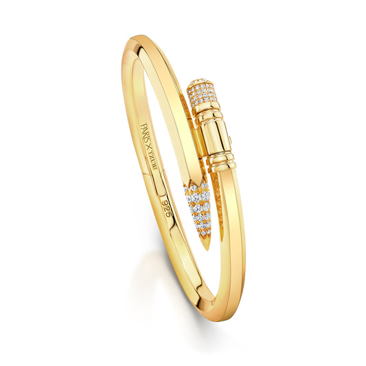 Paris X TZURI Yellow Gold-Plated Sterling Silver Travel Collection Bracelet