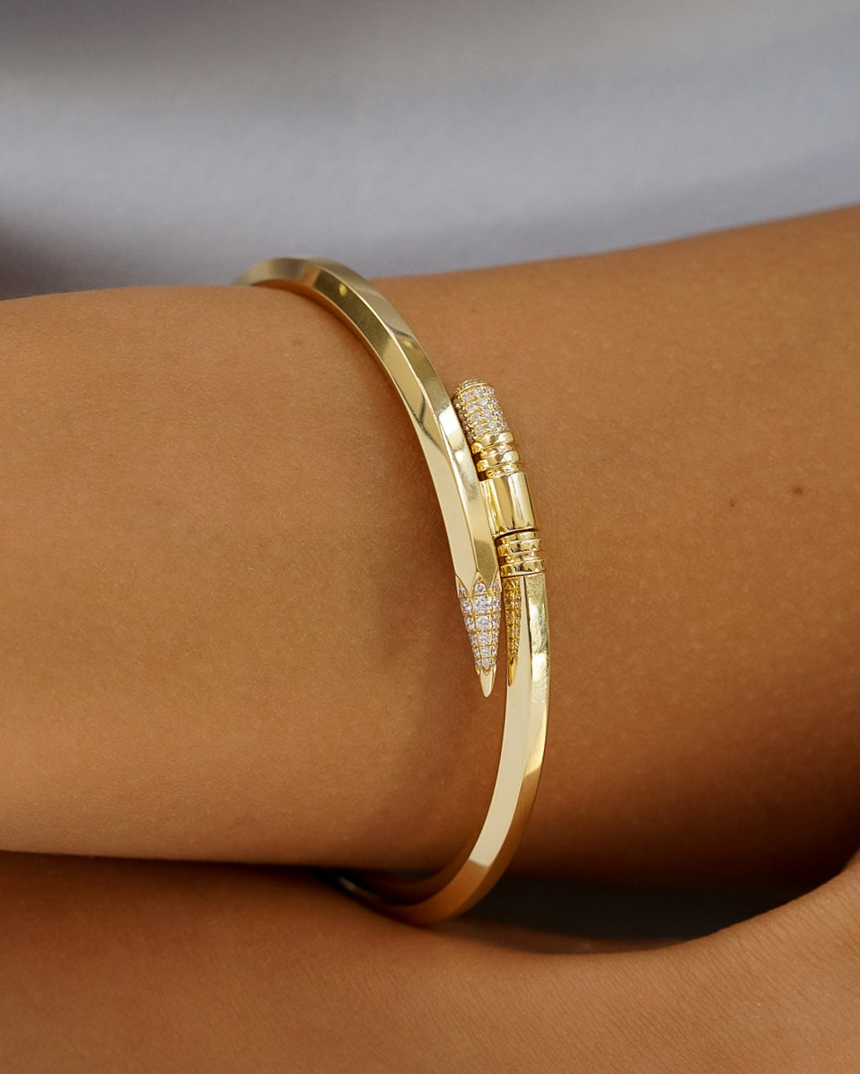 18k Gold Small Signature Bracelet by Tzuri – TZURI