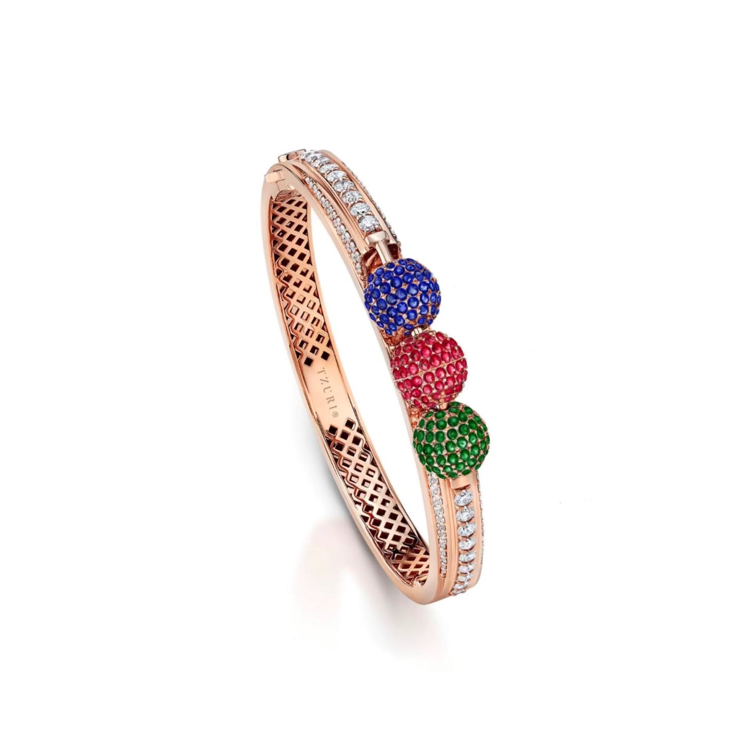 Ethos Bracelet - 3 Colored Balls - Ruby | Emerald | Sapphire
